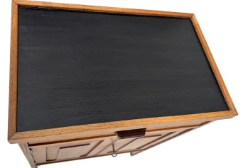 Art Deco Amsterdamse School Cabinet with Black Lacquered Top, 1920s